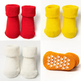 0-3 Years Baby Socks Autumn Winter Cotton Thicken Warm Newborn Boy Girl Floor Sock Baby Non-slip Terry Socks for Boys Girls