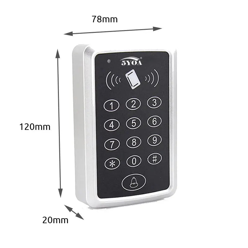 5YOA B03 125KHz RFID Access Control Keypad EM Card Reader Door Access Control System Door Lock Opener Keyboard Controller System