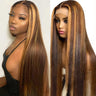 Highlight Bone Straight Human Hair Wig Hd Lace Wig 13x6 Human Hair On Sale Clearance Brazilian Highlight Glueless Human Hair Wig