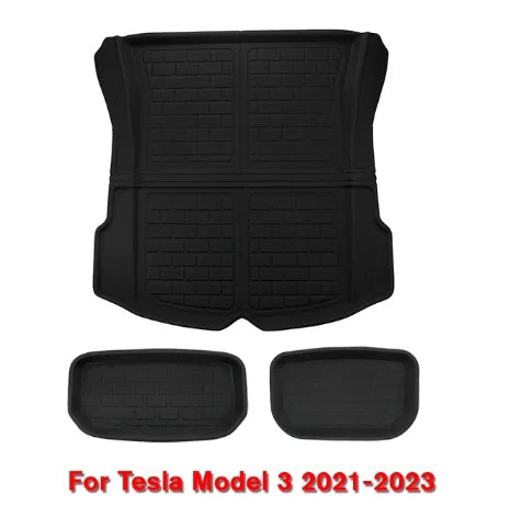 Fits Tesla Model 3 Model Y Floor Mat Luggage Mat Left Hand Drive 2017-2023 Left Right Rudder 4 Seasons Waterproof 3D Floor Liner