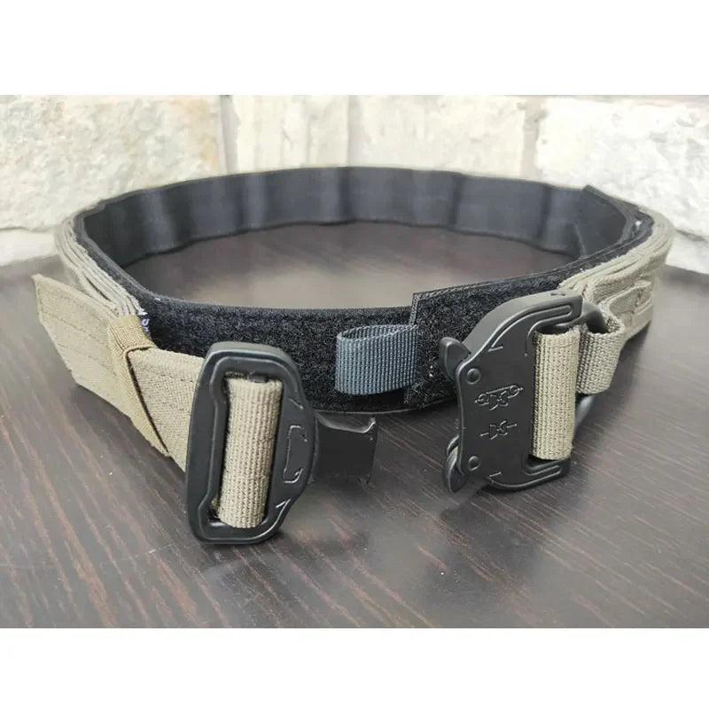 Army Tactical Belt Military Airsoft Training Molle Battle Belt Outdoor Hunting Shooting Combat Quick Release Fighter Belt Gear