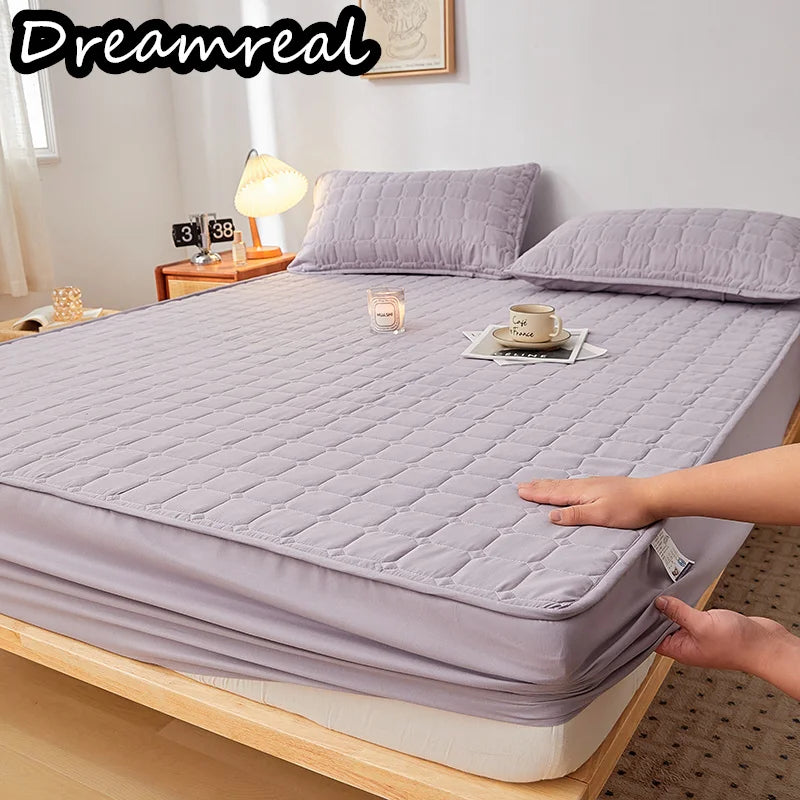 Dreamreal Thicken Mattress Pad Protector Skin-Friendly Durable Fitted Sheet Bed Cover Cotton Mat Cover 150x200 180x200 160x200