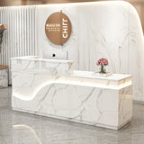 White Light Reception Desks Design Stylish Modern Luxury Reception Desks Office Front Mostrador Negocio Commercial Furniture