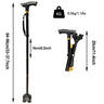 Folding Trekking Poles T-handle Hiking 5 Modes Adjustable Anti-Slip Poles Cane Old Man Crutches Stick Cane Crutch with LED Light