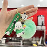 Kawaii Sanrio Keychain Cute Cartoon Pochacco Doll Pendant Car Key Ring Backpack Plush Keychain Ornaments Jewelry Gift for Friend