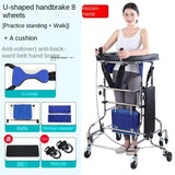 Elderly Walking Assist Stand Hemiplegia Rehabilitation Walker Anti-Backward Rollover Lower Limb Training Mobility Aids Support