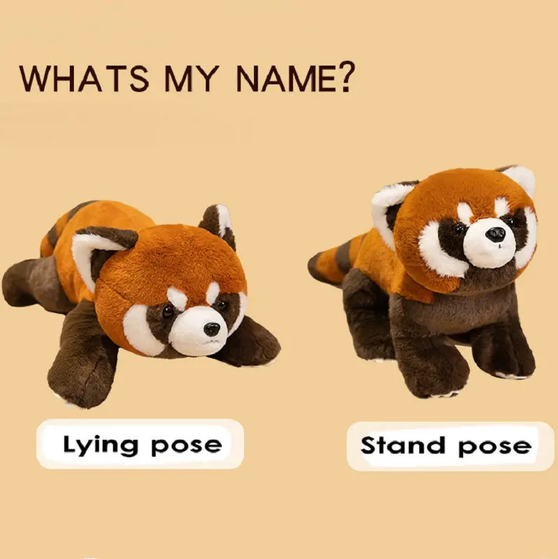 Lifelike Red Panda Stuffed Animals Raccoon Plush Toy Cute Panda Plushie Toy Gift For Kids Girlfriend Birthday Boy Christmas Gift