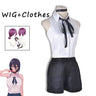 Anime Reze Cosplay Chainsaw Man Cosplay Costume Bomb Shirt Outfits Tie Short Neck Ring Reze Wig Halloween Clothing for Girls