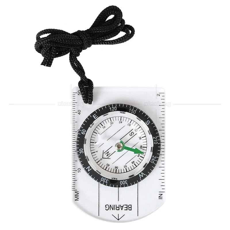 Outdoor Camping Hiking Transparent Plastic Compass Compass Proportional Footprint Travel Military Compass Tools travel kits