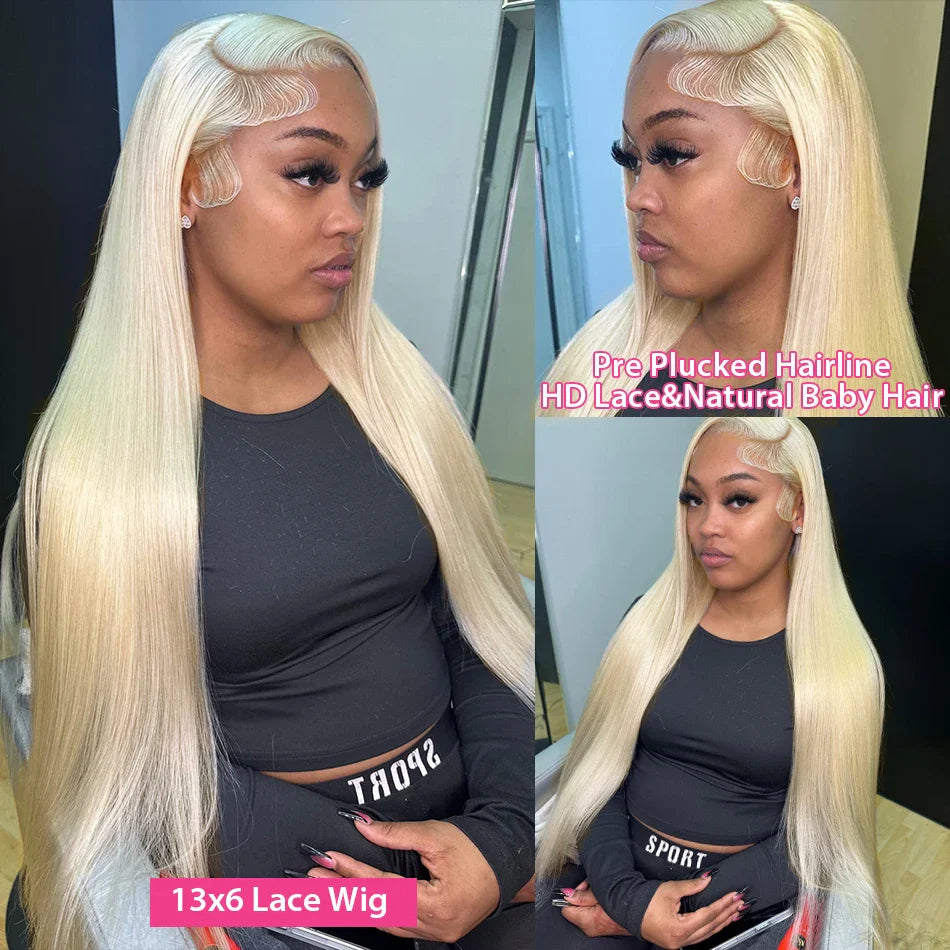 250 Density 613 Blonde Straight 13x6 Lace Frontal Wig Brazilian Colored Glueless Wigs For Women 13x4 Lace Front Human Hair Wigs