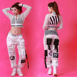 Jazz Dance Costumes Sexy Mesh Pants Hip Hop Clothing Adult Street Dancing Trousers Nightclub Modern Party Dance Stage Outfit