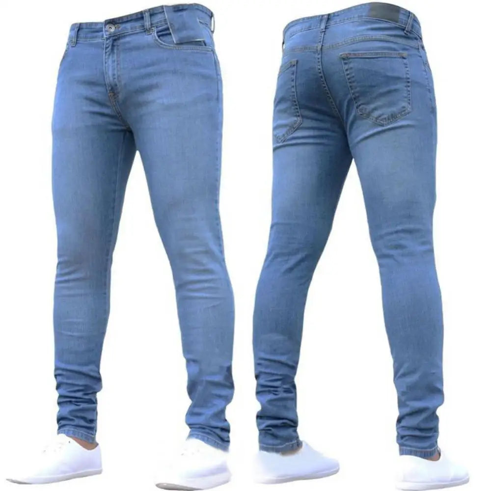 Slim Fit Men Trousers Long Fashion Skinny Jeans Denim Autumn Winter Leggings Trousers