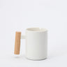 Nordic Wooden Handle Ceramic Porcelain Mug Coffee Cups Literary Water Tea Cup Milk Mug Coffee Cup Drinkware Coffeeware Teaware