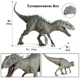 Oenux New 34x8x18cm Jurassic Indominus Rex Action Figures Open Mouth Savage Tyrannosaurus Dinossauro World Animals Model Kid Toy