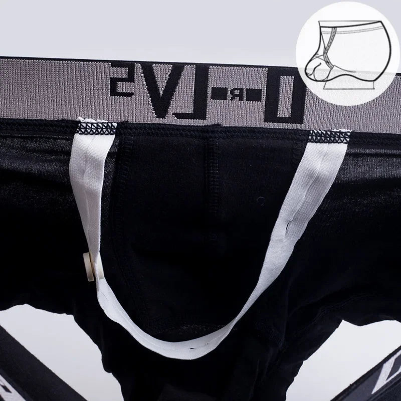 Orlvs autumn and winter men's briefs simple youth lifting ring combed cotton u-protruding low waist boxer or210b beach shorts