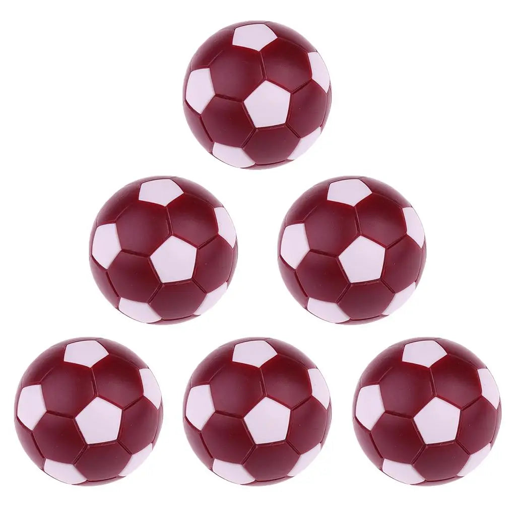 6 Pieces Foosball Table Football Round Indoor Games Plastic Soccer Balls for Foosball Machine Fussball Sport Gifts 36mm