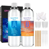 1:1 AB Crystal Epoxy Resin Glue Kit With Wooden Stick Measuring Cup Gloves High Adhesive Crystal AB Glue Set For Jewelry Making