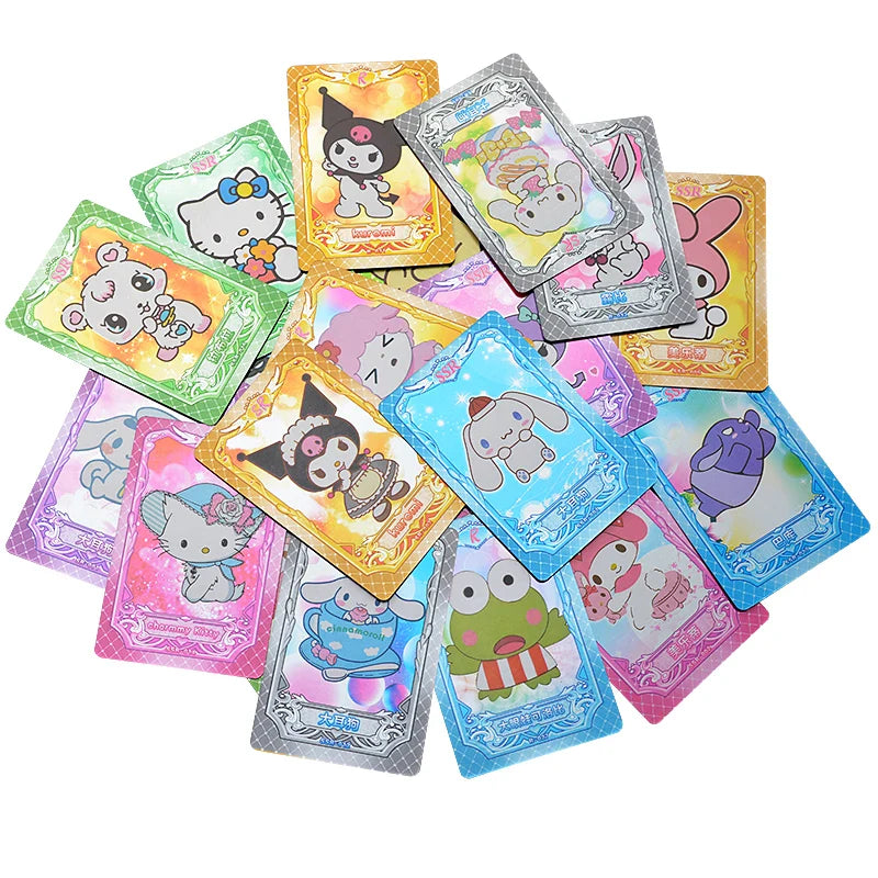 Anime Hello Kitty Sanrio Cards 32Bag Kuromi Trading Card Game My Melody Booster Box Cartoon Cute Collection Card Toy For Girl