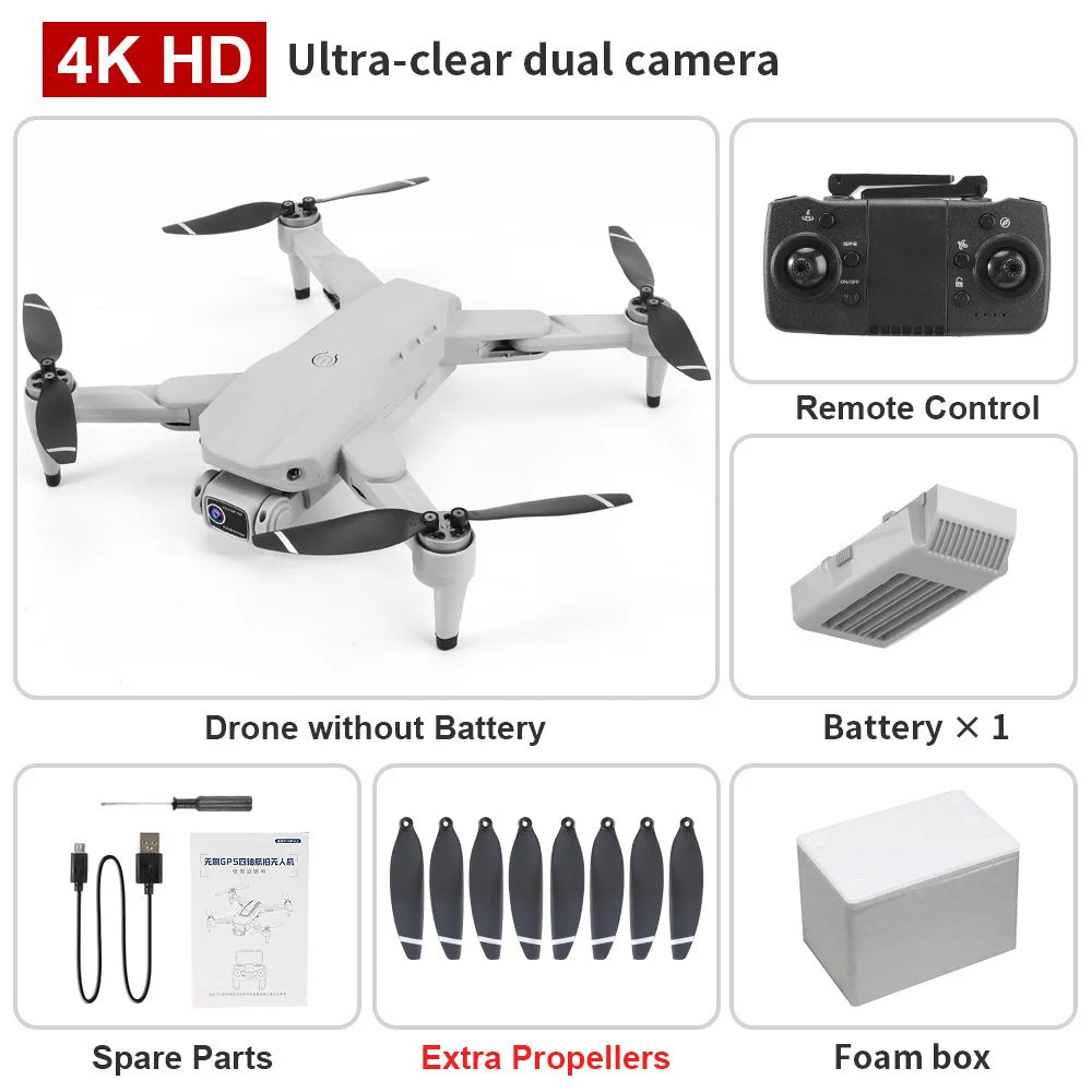 L900 PRO Drone 4K Professional 5G WIFI FPV GPS HD Camera Photography Brushless Foldable Quadcopter 1200M RC Toy Gift