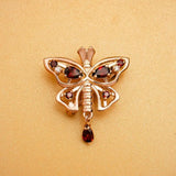 Thyroid Gland Butterfly Brooch Zircon Enamel Pin Endocrinology Lapel Badge for Medical Student Internship Gift