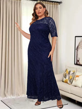 Plus Size Elegant Party Evening Formal Lace Dresses For Women