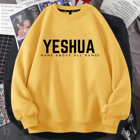 Yeshua Christian Jireh Sweatshirt Jehovah Jesus God Knitted Hoodie O Neck  Female Clothing Men Women Plus size