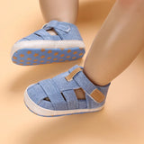 2023Brand NEW 0-18Months Kids Newborn Baby Boys Fashion Summer Soft Crib Shoes First Walker Anti Slip Sandals Shoes Soft Sole