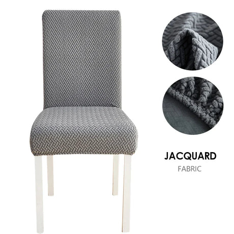 Jacquard Fabric Chair Cover Universal Size Chair Covers for Dining Room Wedding Office Banquet Seat Slipcovers Home Decor 1PC