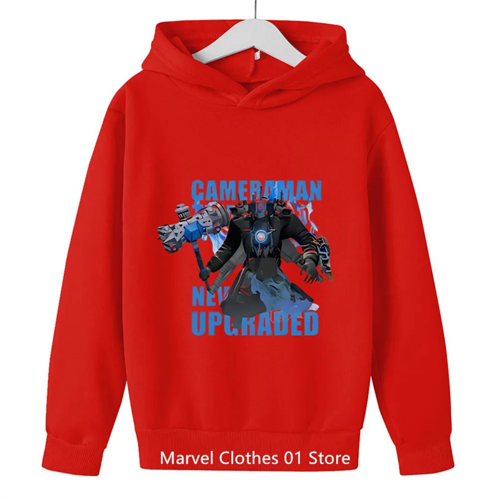 Kids Game Skibidi Toilet Hoodie Boys Game SpeakerMan Camcorder Man TvMan Cosplay Costume Children Clothing Baby Girsl Sweatshirt