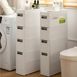 Multi-functional 18CM Wide Bathroom Slot Storage: Large Capacity Cabinet Ideal for Narrow Toilet Spaces