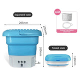 Folding Portable Washing Machine With Dryer Bucket for Clothes Socks Underwear Mini Cleaning Machines Centrifugal Washer Travel