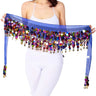 Colorful Belt Belly Dance Belt Costumes Double Layers Sequins Tassel Belly Dance Hip Scarf for Women Indian Belly Dancing Belts