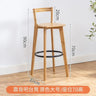 Backrest High Bench High Stool Home Living Room Dining Room Bar Counter Chairs Solid Bamboo Bar Stools Cash Register Ottomans