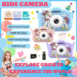 Children's Camera Unicorn Cartoon Digital Camera Animal Toy Take Pictures And Videos Play Games 48MP Children Mini Camera Gift