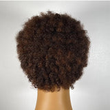 Ombre highlight honey brown Low cut afro wig/Afro wig/Afro pixie wig/short wig 200% density 100% remy human hair