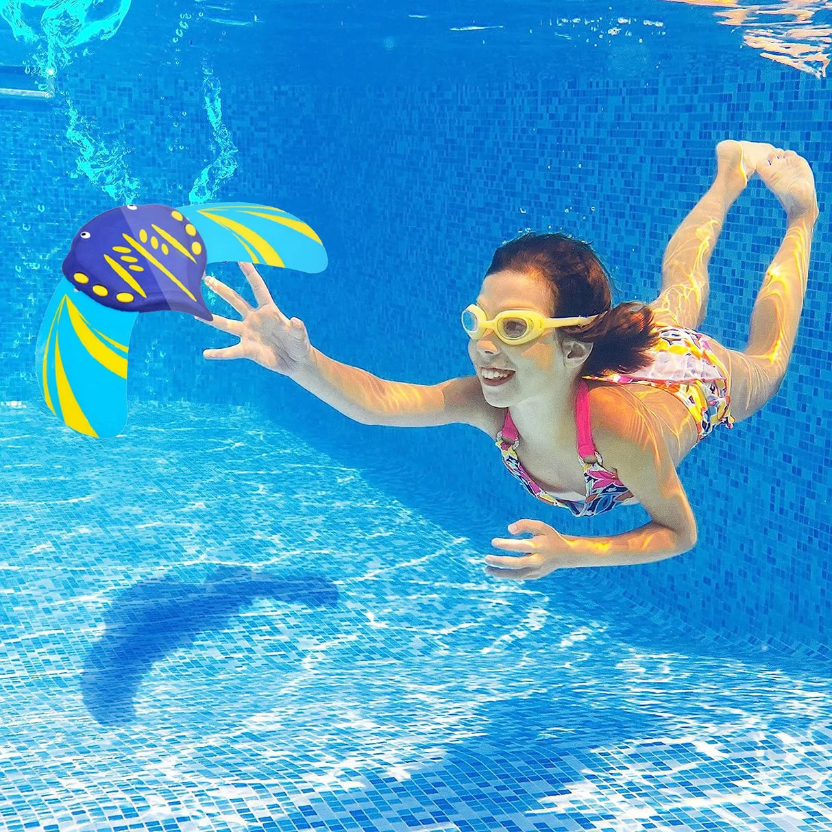 Stingray Underwater Glider Swimming Pool Diving Toys Adjustable Fins Self-propelled Fun Water Games for Little Ones Adult