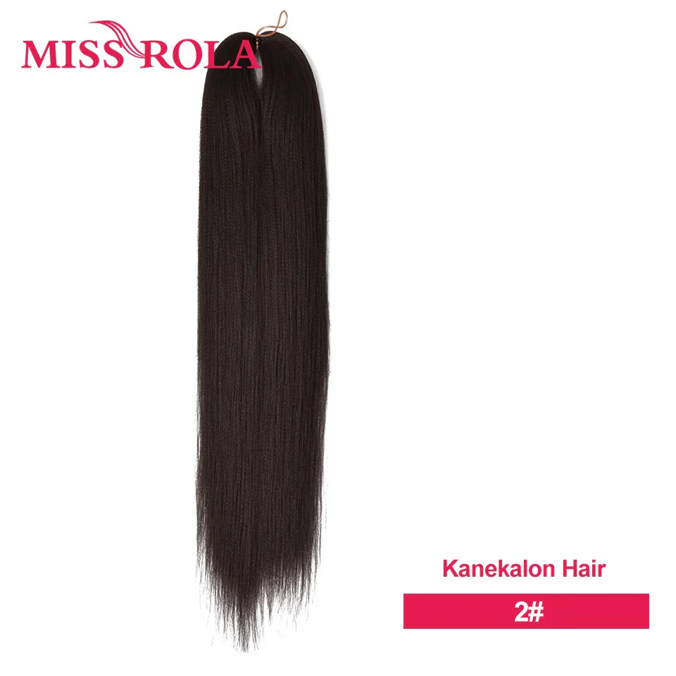 Miss Rola Synthetic Wholesale Bulk 6 Pieces 30Inch 28Inch 26Inch Pre Stretched Jumbo Braiding Hair Kanekalon EZ Twist Braid Hair