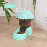 1.8L/500g Cat Automatic Feeder Mushroom Shape Water Bottle Cat Bowl Feeding & Watering Supplies Dog Water Dispenser Pet Products