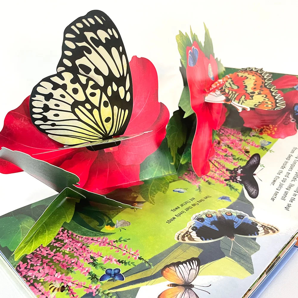 Usborne Pop Up Butterflies English 3D Flap Picture Books for Kids Reading Activity Learning Book Montessori Materials Child Gift