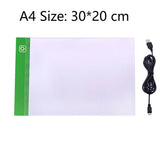 A4 Size LED Copy Drawing Board Children Transparent Copying Table Adjustable Brightness Night Light Notebook Educational Toys