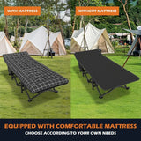 Camping Cot for Adults with Cushion Comfortable,Portable Folding Bed for Sleeping,Lightweight Folding Bed with Carry Bag