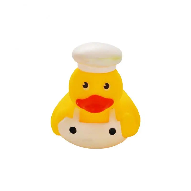 1pcs Rubber Ducks Baby Bath Toys Kids Shower Bath Toy Float Squeaky Sound Duck Funny Swimming Water Play Game Gift For Children