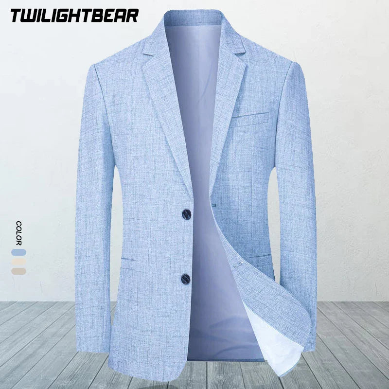 New Men's Suit Jacket Thin Blazers Spring Autumn Solid Business Casual Suit Jacket Men Clothing  Blazer Hombre Coats B1F1755