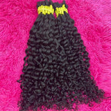 Human Bulk Hair For Braiding Kinky Curly No Weft Human Hair Bundles 1B# Natural Black Bulk Hair Extensions For Women 100G