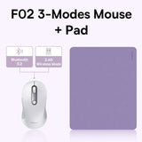 Baseus F02 Wireless Mouse Bluetooth 5.2 2.4G 4000DPI Ergonomic 6 Mute Buttons Mice for iPad MacBook Tablet Laptop Computer Mouse