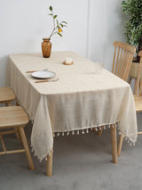 Linen Table Cloth for Rectangle Tables, Washable French  Table Cloths for Party, Indoor, Outdoor Kitchen Dining Table