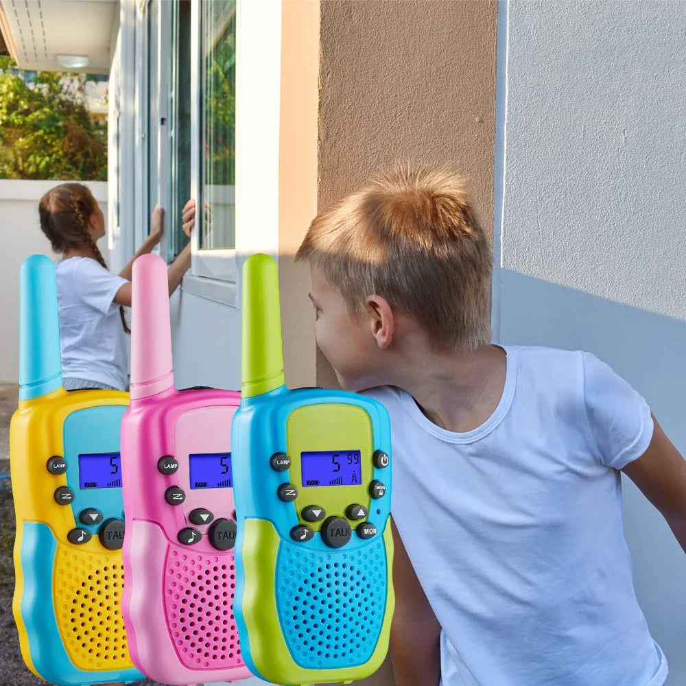 T388 Walkie Talkie Children Radio Receiver Walkie Talkie Toy Kids Birthday Gift Child Toys for Boys Girls 3 Km Hand-held 2Pcs