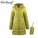 7XL 8XL Plus Long Down Jacket Women Winter Ultra Light Down Jacket Women With Hooded Down Coat Female Big Size Coats