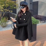 Long Blends Women New Arrival Autumn Winter Design Casual Outwear Handsome All-match Mujer Daily Solid Harajuku BF Temperament