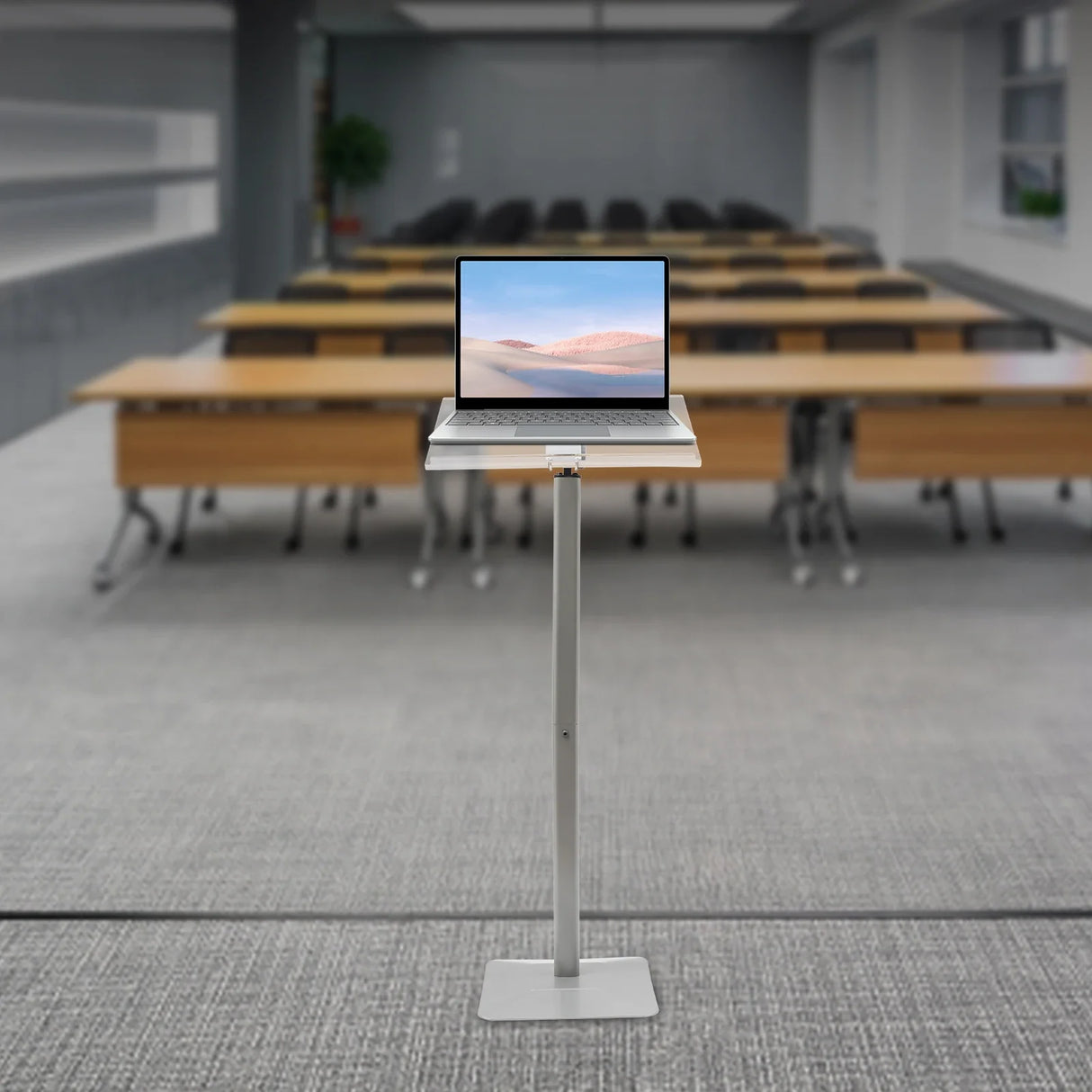 30-90° Adjustment Floor Standing Speaking Podium Office Slanted Top Laptop Desk Meeting Room Speech Table Home Accessories